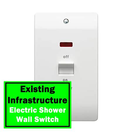 wall mounted shower isolator switch